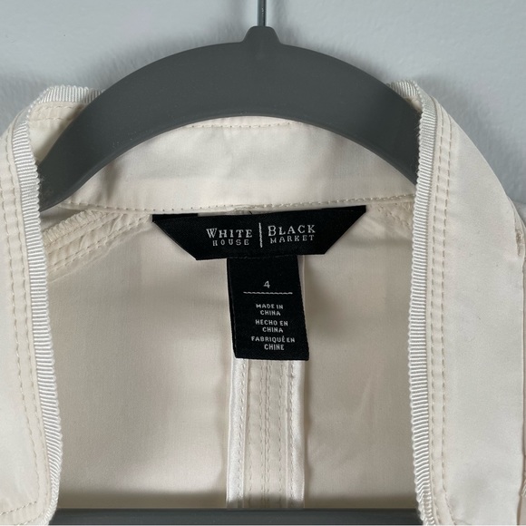 WHITE HOUSE BLACK MARKET UTILITY JACKET | IVORY | SIZE 4 - Picture 5 of 5